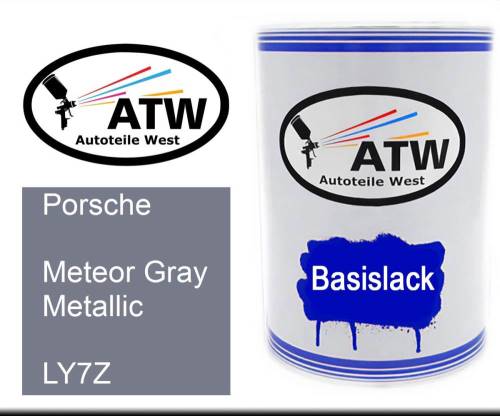 Porsche, Meteor Gray Metallic, LY7Z: 500ml Lackdose, von ATW Autoteile West.